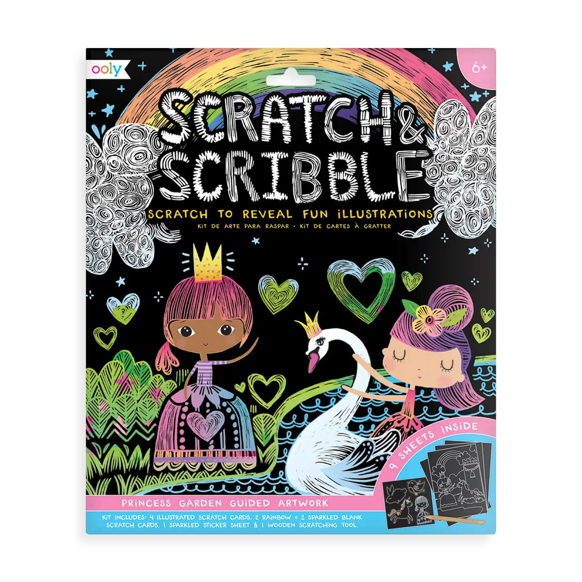 Scratch & Scribble Art Kit: Princess Garden - bubblegum market