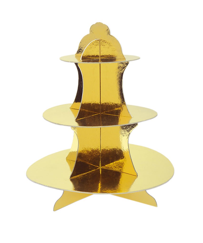 Shiny Metallic Gold Cupcake Stand - bubblegum market