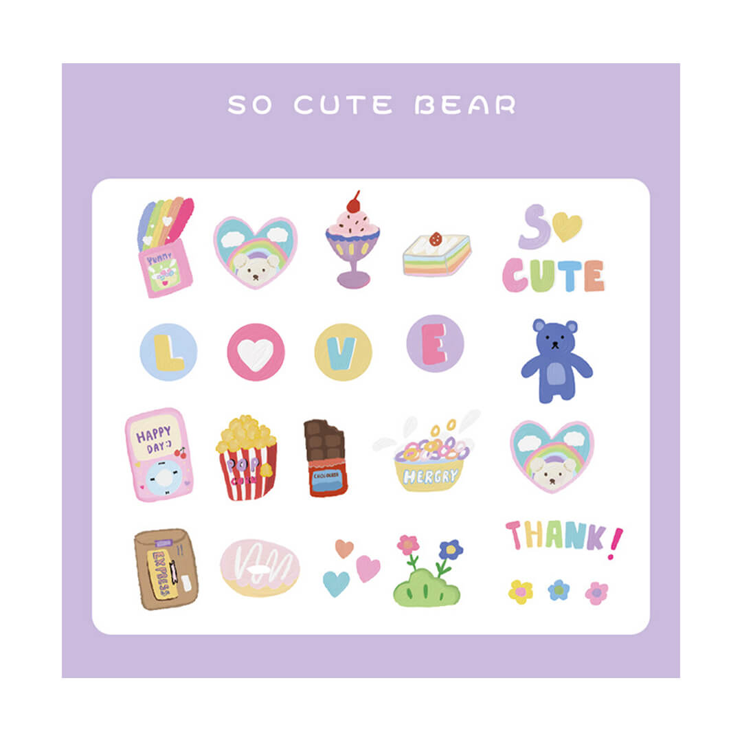 So Cute Bear Kawaii Stickers - bubblegum market