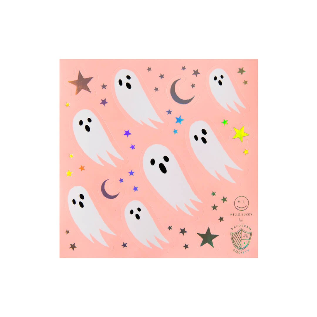 Spooked Halloween Ghost Sticker Sheets (4pk) - bubblegum market