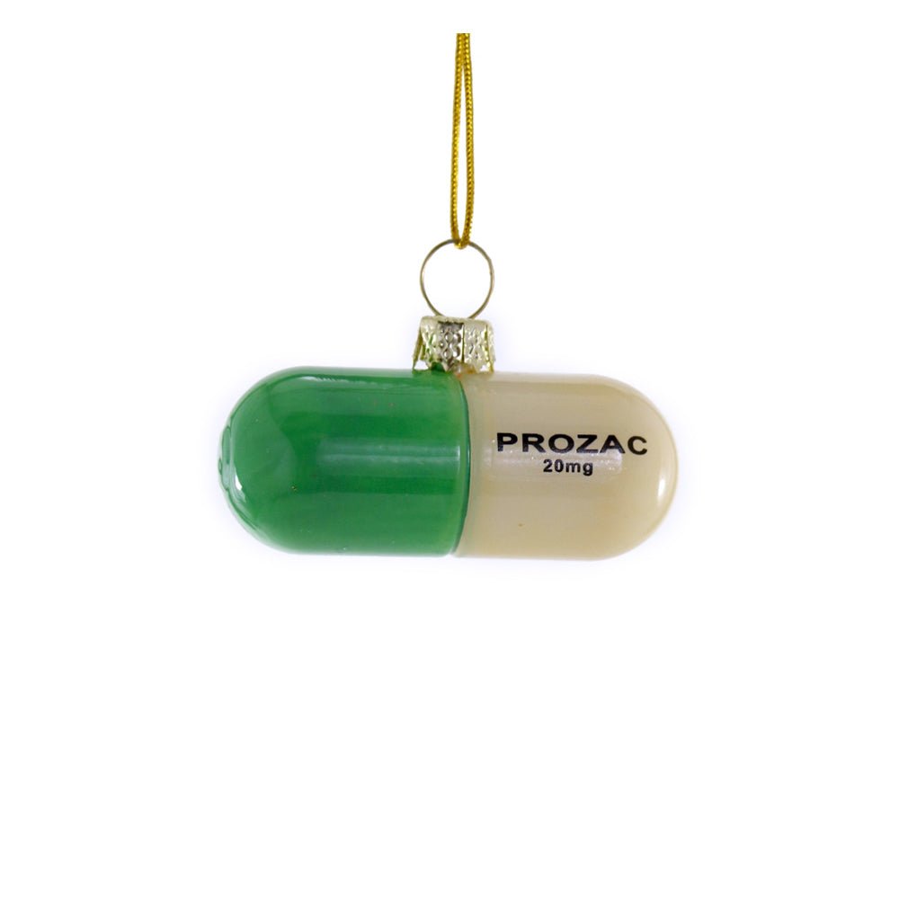 Stress Free "Prozac" Pill Ornament 2.25" - bubblegum market