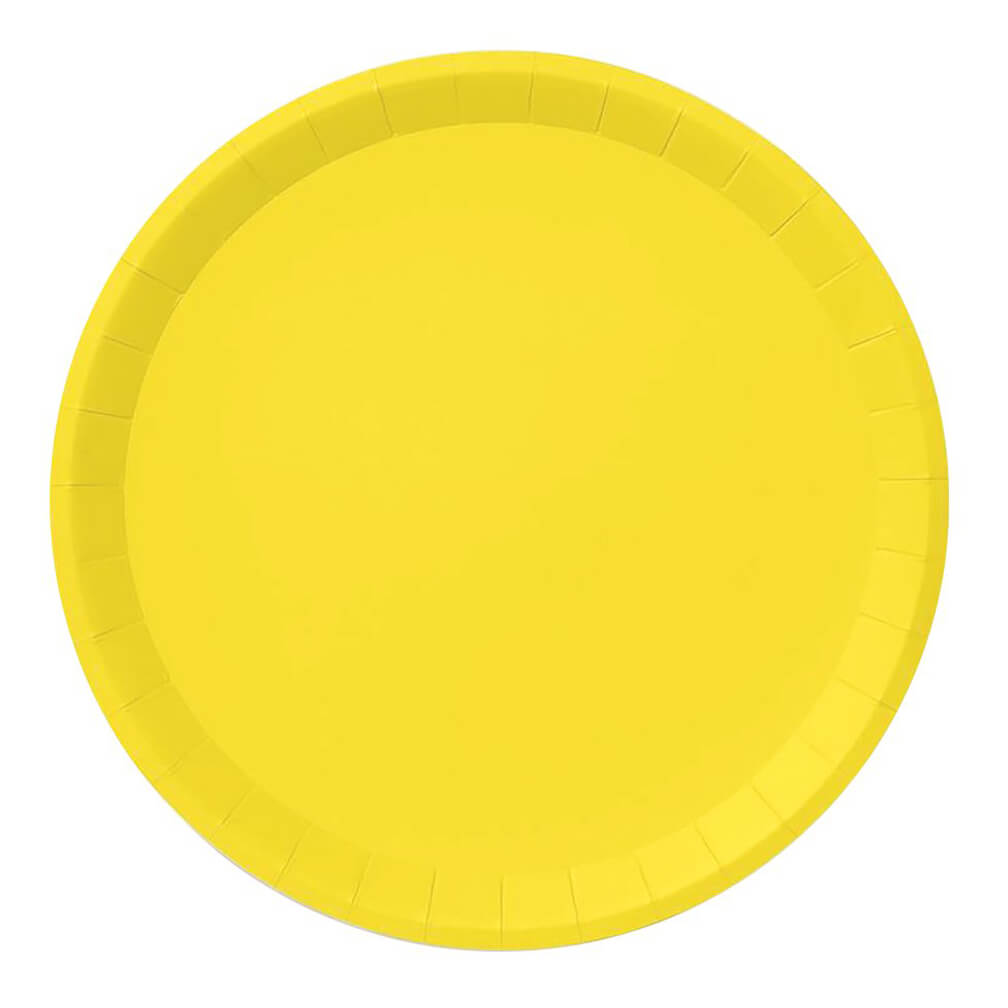Sunshine Yellow Classic Paper Party Large Plates 9.25" - bubblegum market