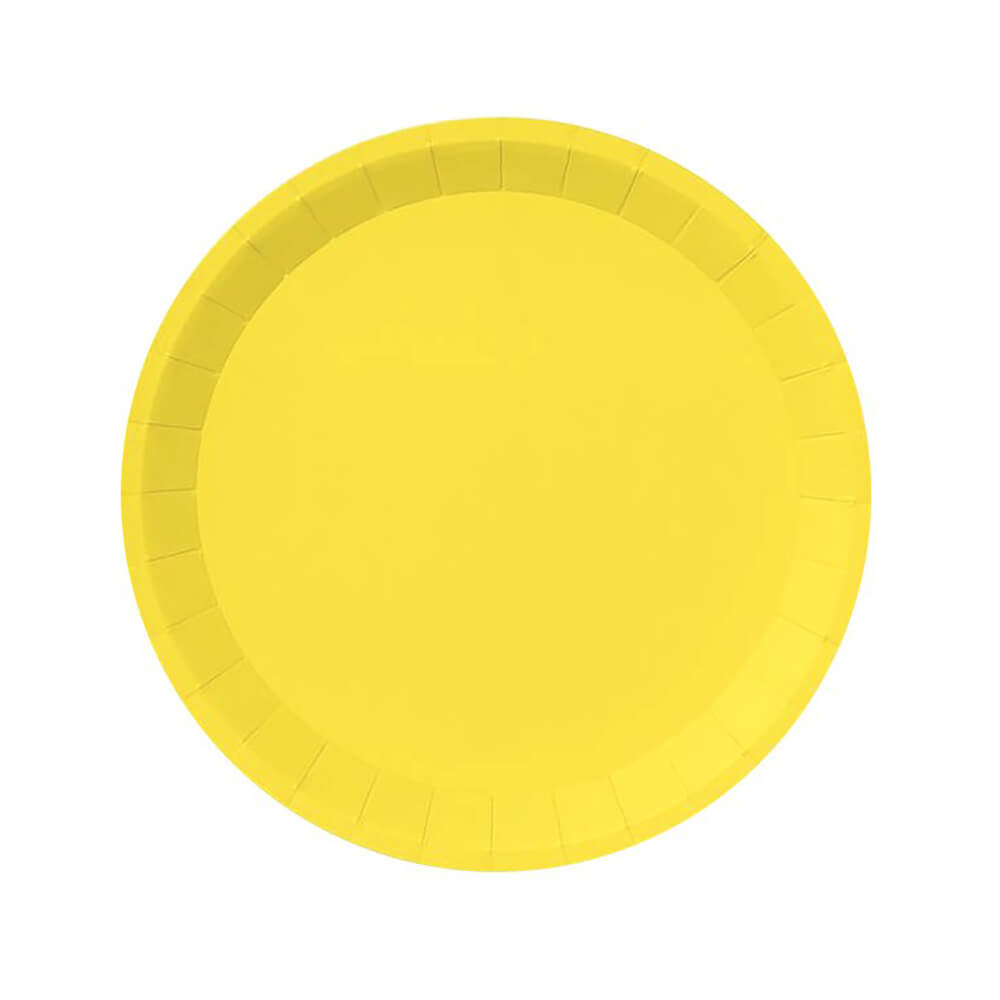 Sunshine Yellow Classic Paper Party Small Plates 7.25" - bubblegum market