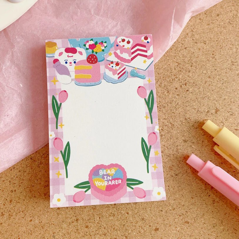 Super Kawaii Rainbow Memo Pad - bubblegum market