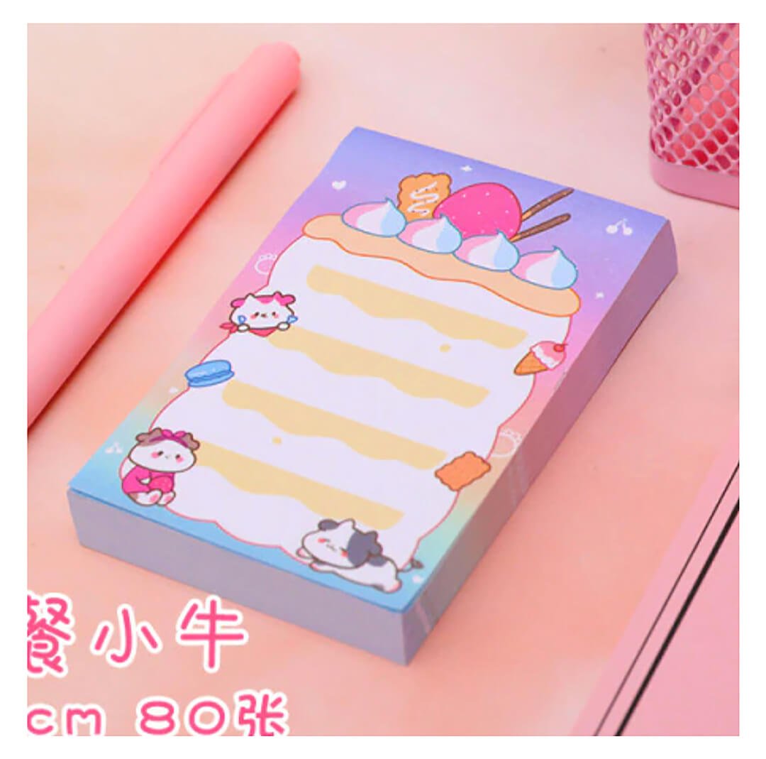 Sweet Calf Layer Cake Memo Pad - bubblegum market