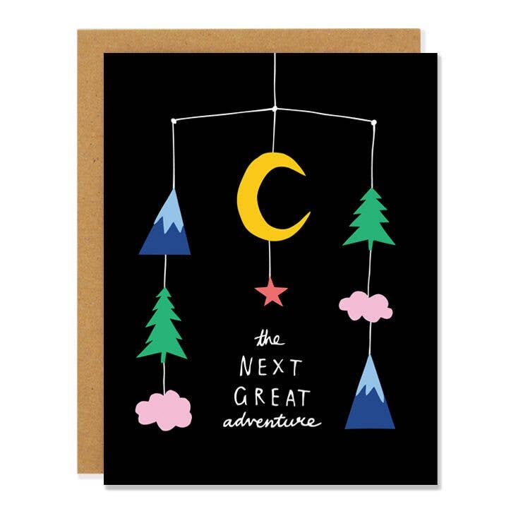 The Next Great Adventure Welcome Baby Greeting Card - bubblegum market