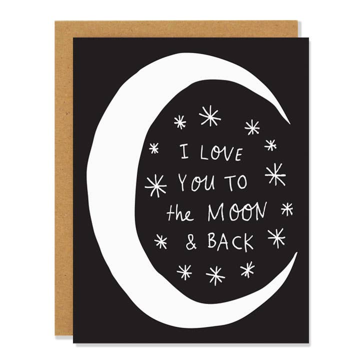 To the Moon and Back Greeting Card - bubblegum market