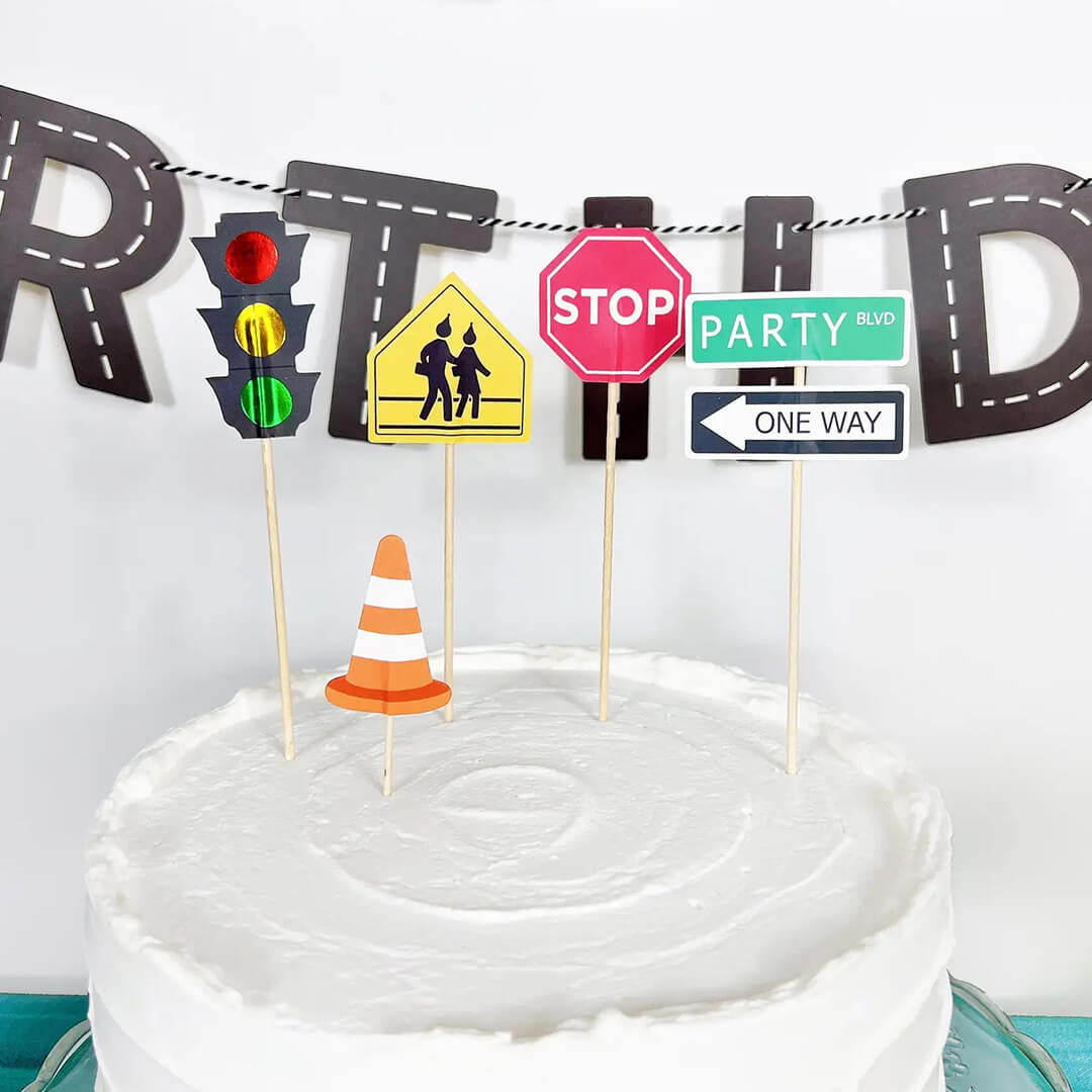 Transportation Party Cake Toppers - bubblegum market