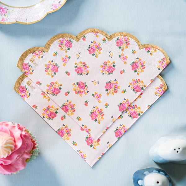 Truly Scrumptious Scalloped Edge Napkins - bubblegum market