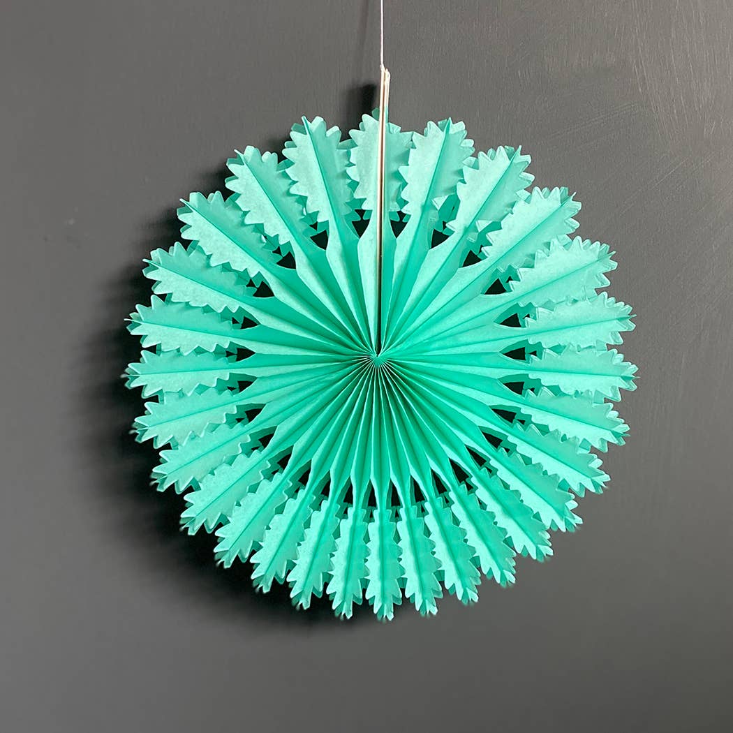 Turquoise Paper Fan 12" - bubblegum market