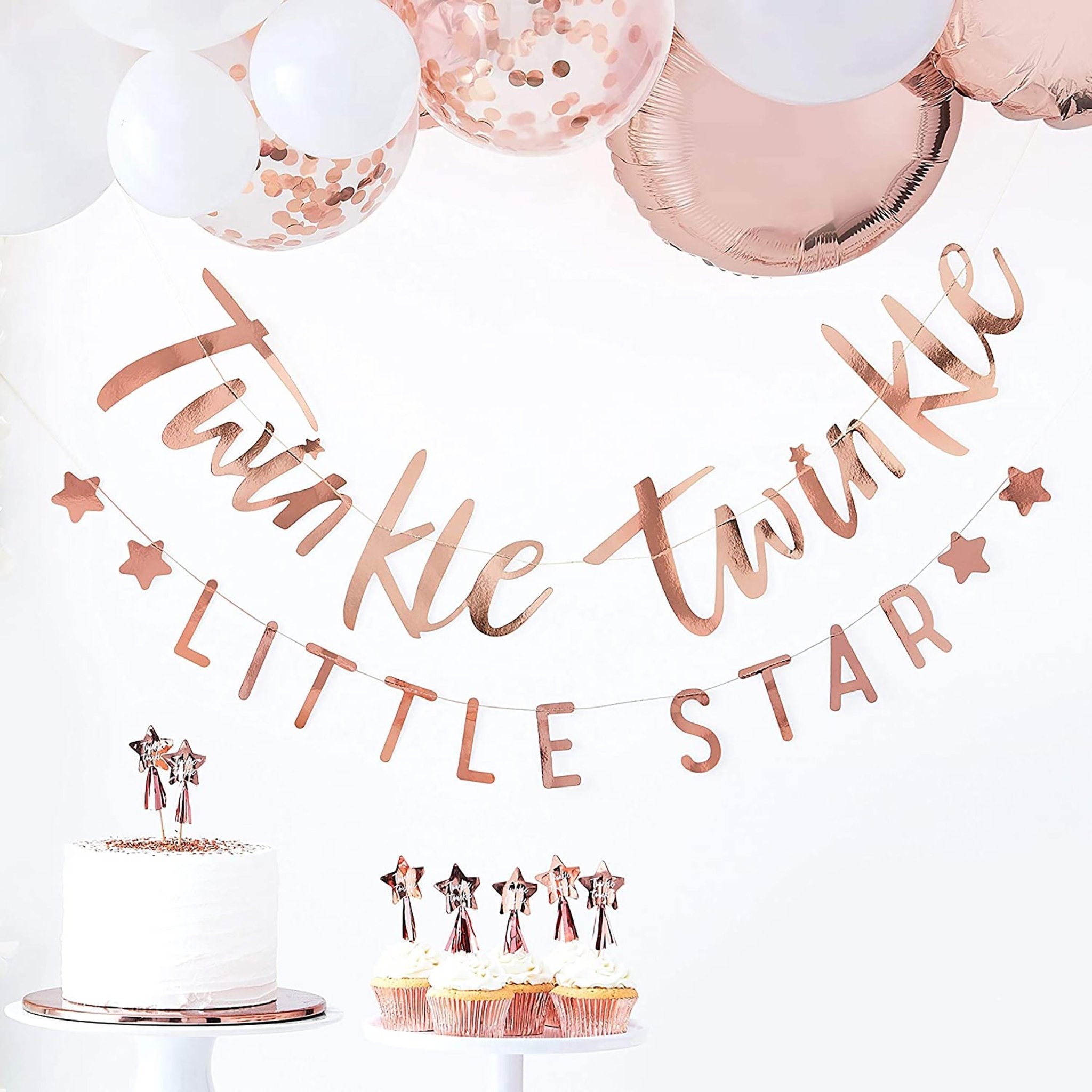 Twinkle Twinkle Little Star Baby Shower Banners - bubblegum market