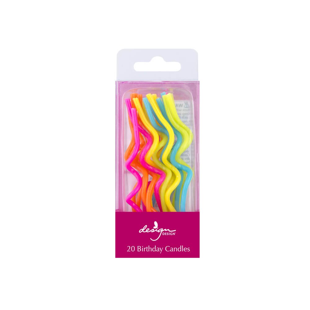 Twisted Brights Birthday Stick Candles - bubblegum market