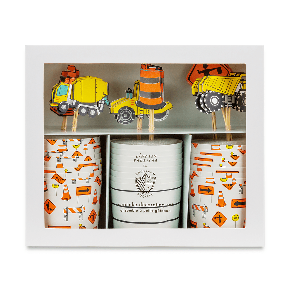 Under Construction Cupcake Decorating Set - bubblegum market