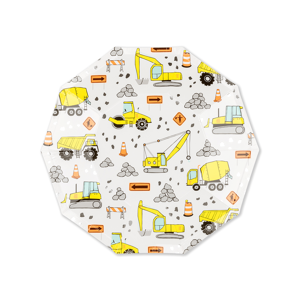 Under Construction Small Plates 7.5" - bubblegum market