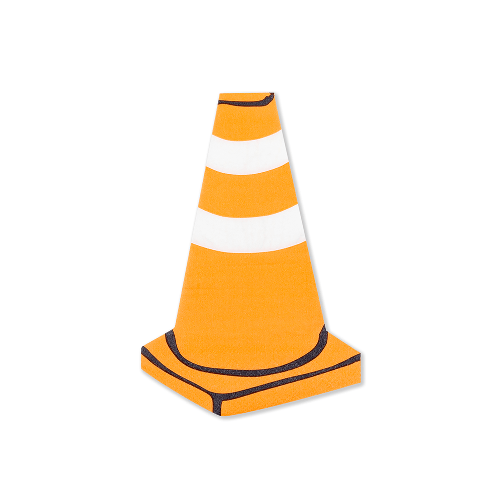 Under Construction Traffic Cone Napkins - bubblegum market