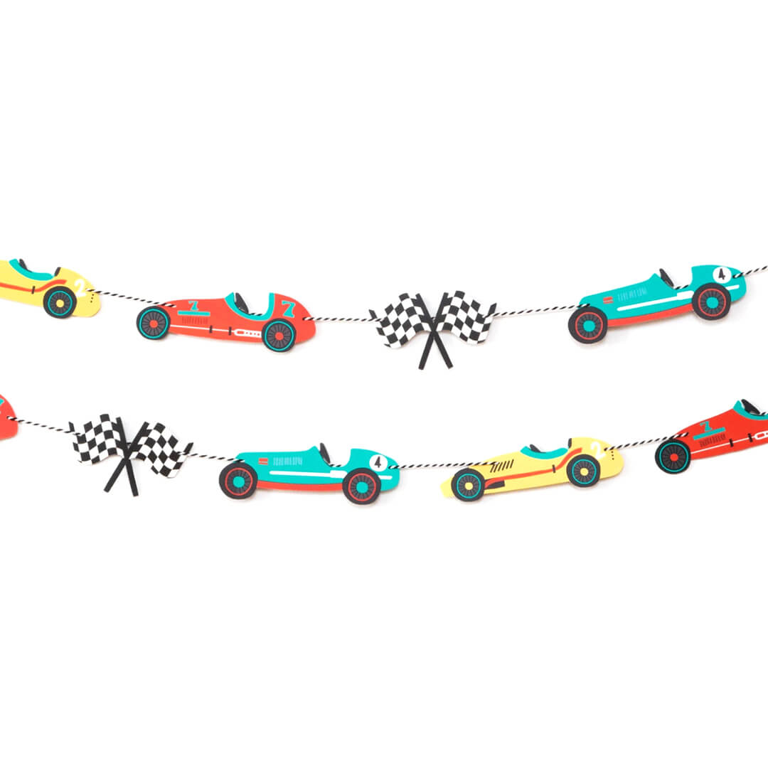 Vintage Race Car Garland - bubblegum market