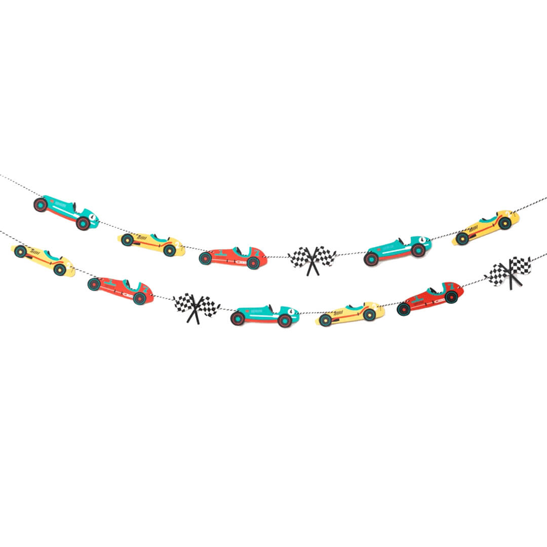 Vintage Race Car Garland - bubblegum market
