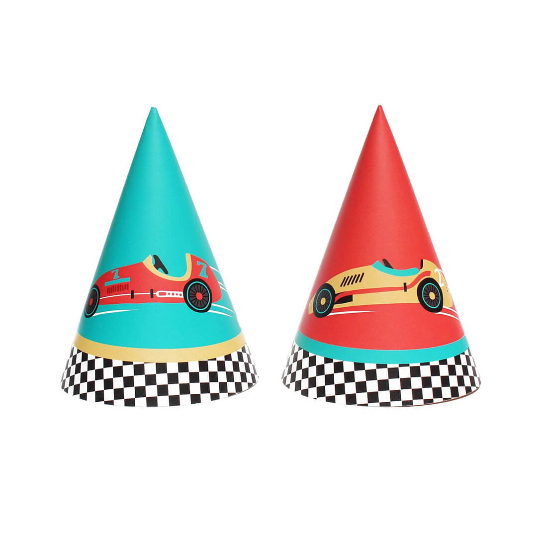 Vintage Race Car Party Hats - bubblegum market