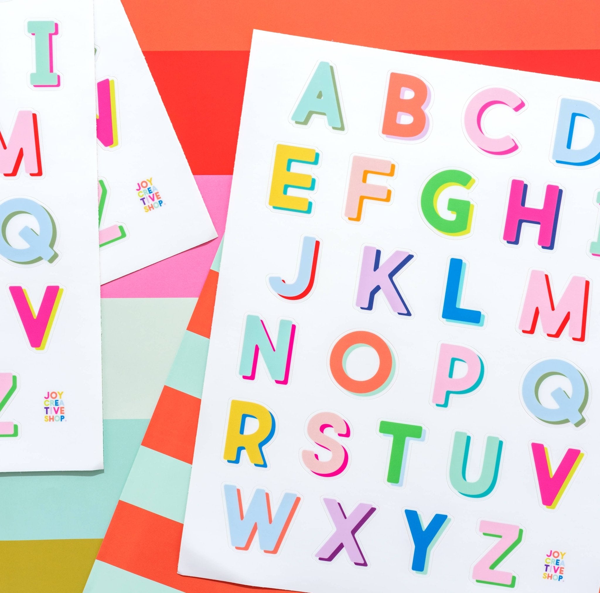 Vinyl Alphabet Sticker Sheet: Bright - bubblegum market