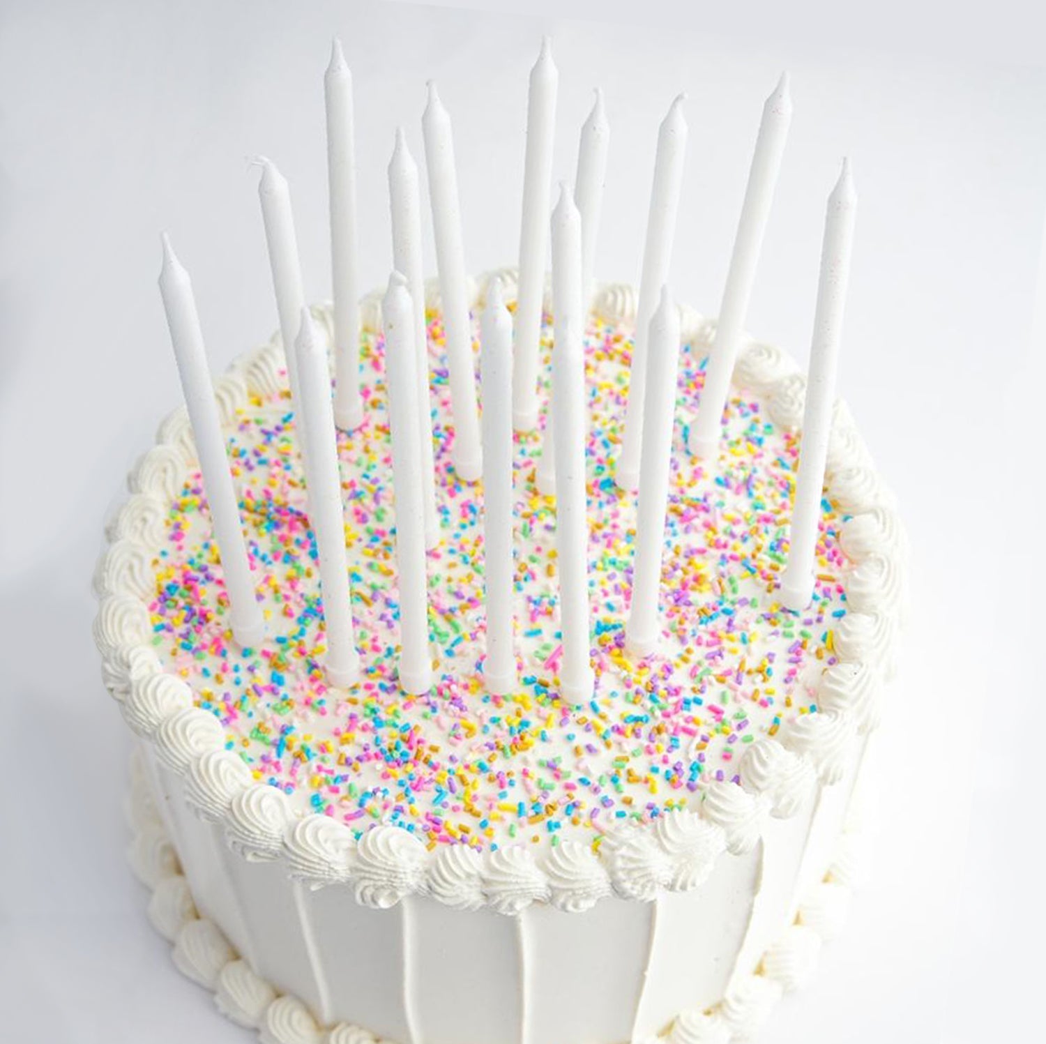 White Glitter Candle Set - bubblegum market