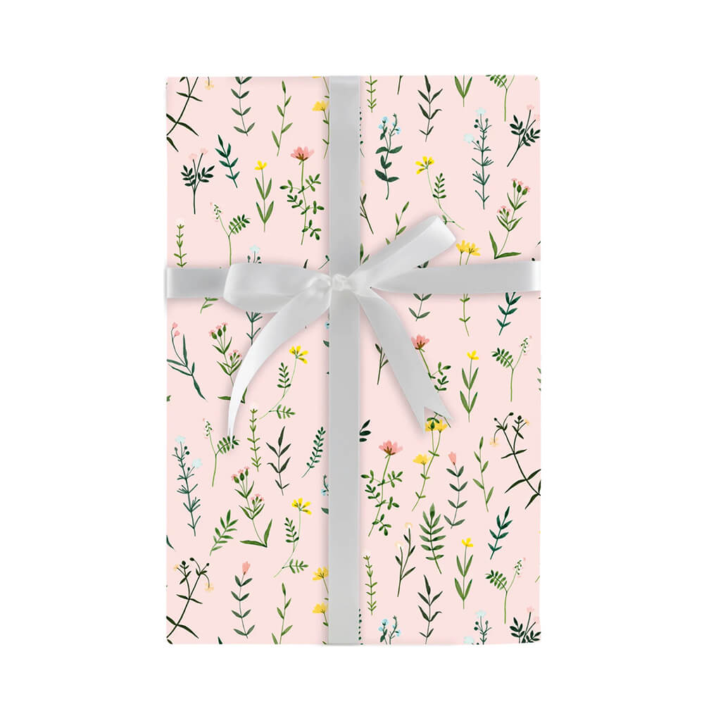 Wildflower Garden Wrapping Paper Roll (5ft) - bubblegum market