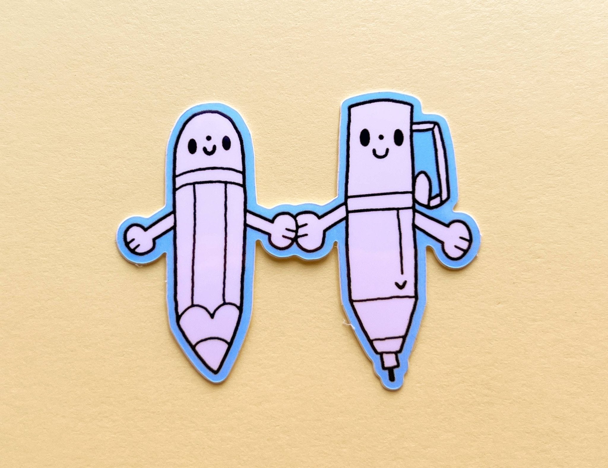 Writing Buddies Vinyl Sticker - bubblegum market