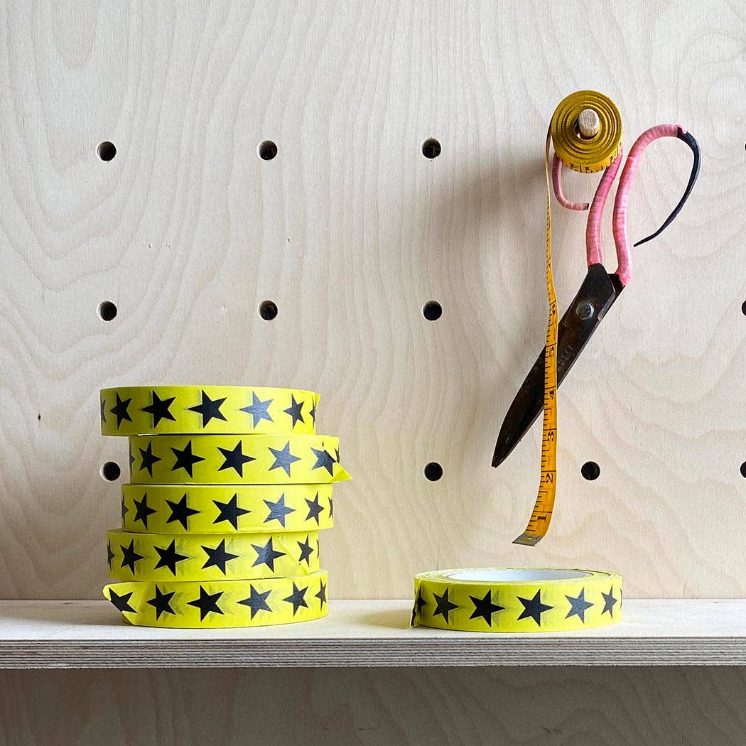 Yellow Star Patterned Tape - bubblegum market