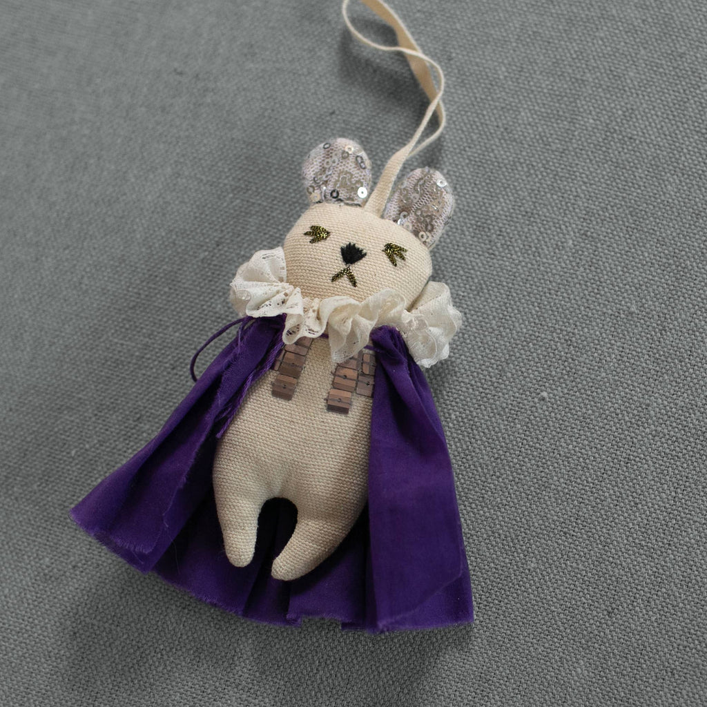 Prince Bear Cotton-Filled Ornament