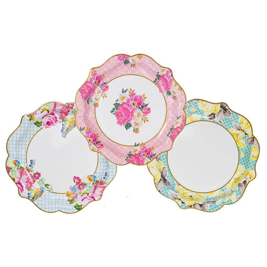 Truly Scrumptious Floral Paper Plates (24 Pack) 9"