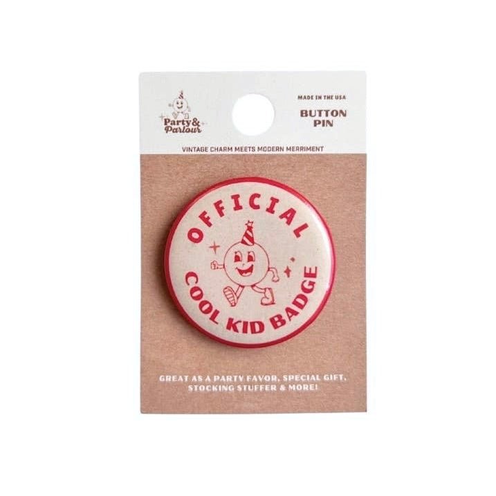 1.5" Official Cool Kid Vintage Style Button Pin - bubblegum market