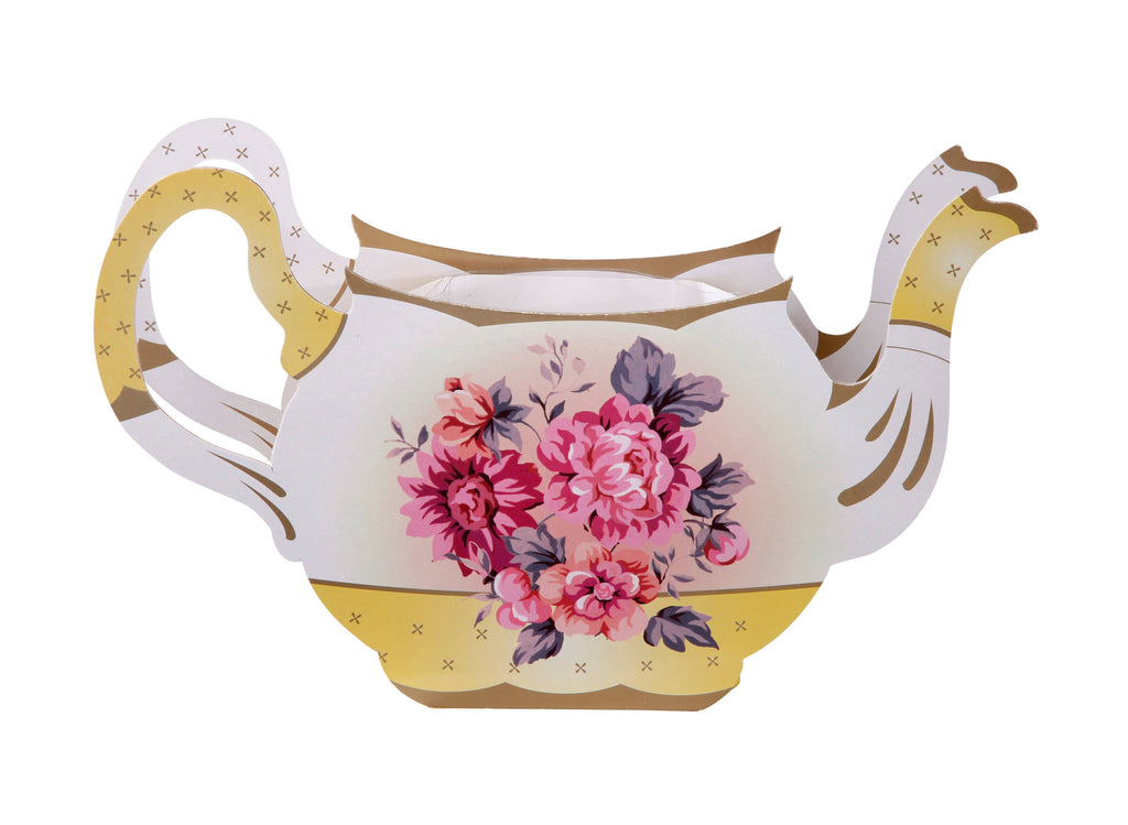 Yellow Teapot Cardboard Flower Vase