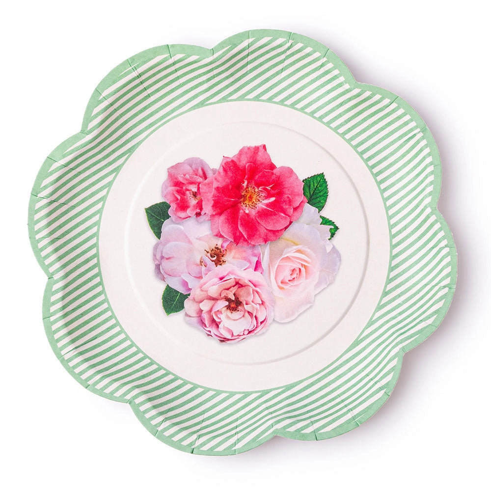A Very English Rose Small Paper Party Plates 7.75"