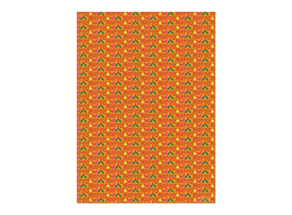 Merry Holiday Wrapping Paper Sheets (Roll of 3)