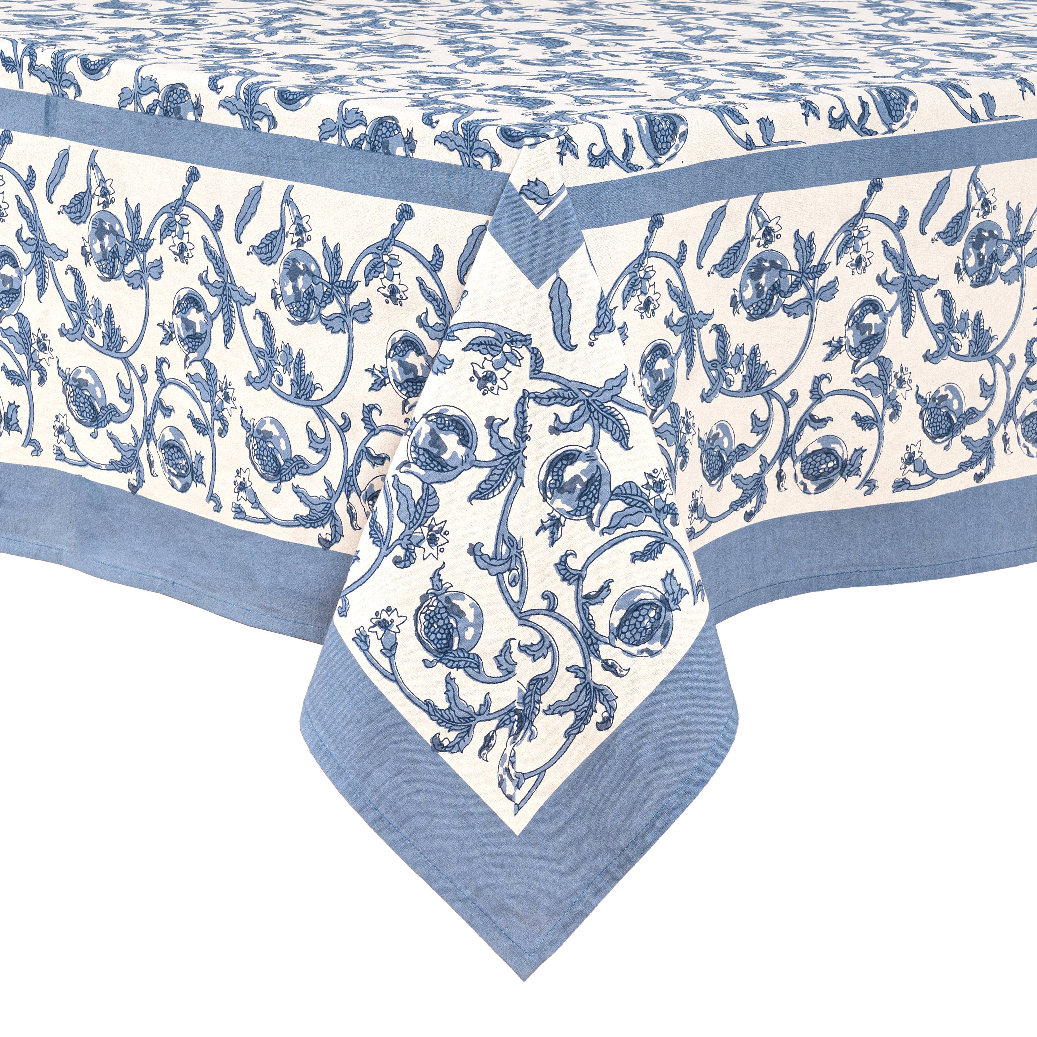 Cornflower Blue Granada Tablecloth 128"