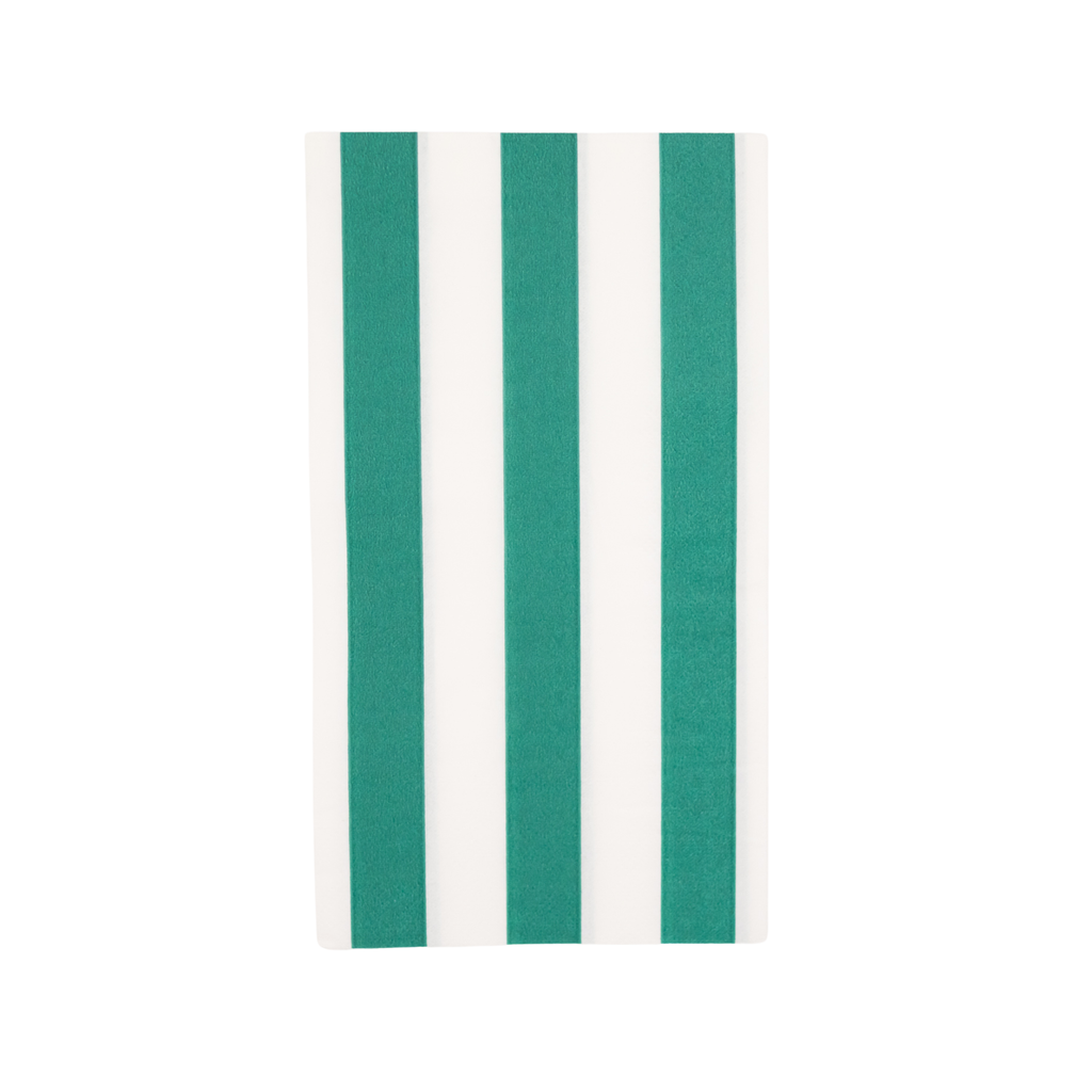 Emerald Green Cabana Stripe Guest Towel Napkins