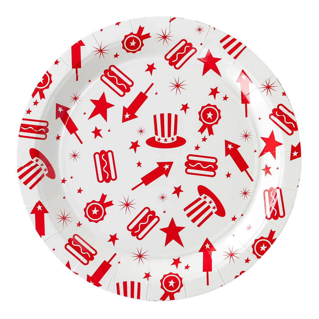 4th-of-july-party-red-cream-americana-icon-paper-plates-my-minds-eye-hot-dogs-stars-fireworks