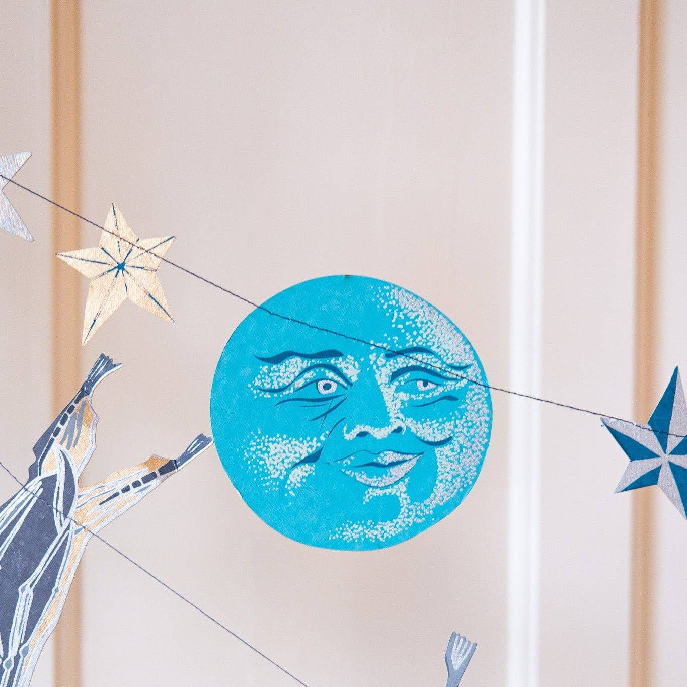 Man on the Moon Sewn Garland