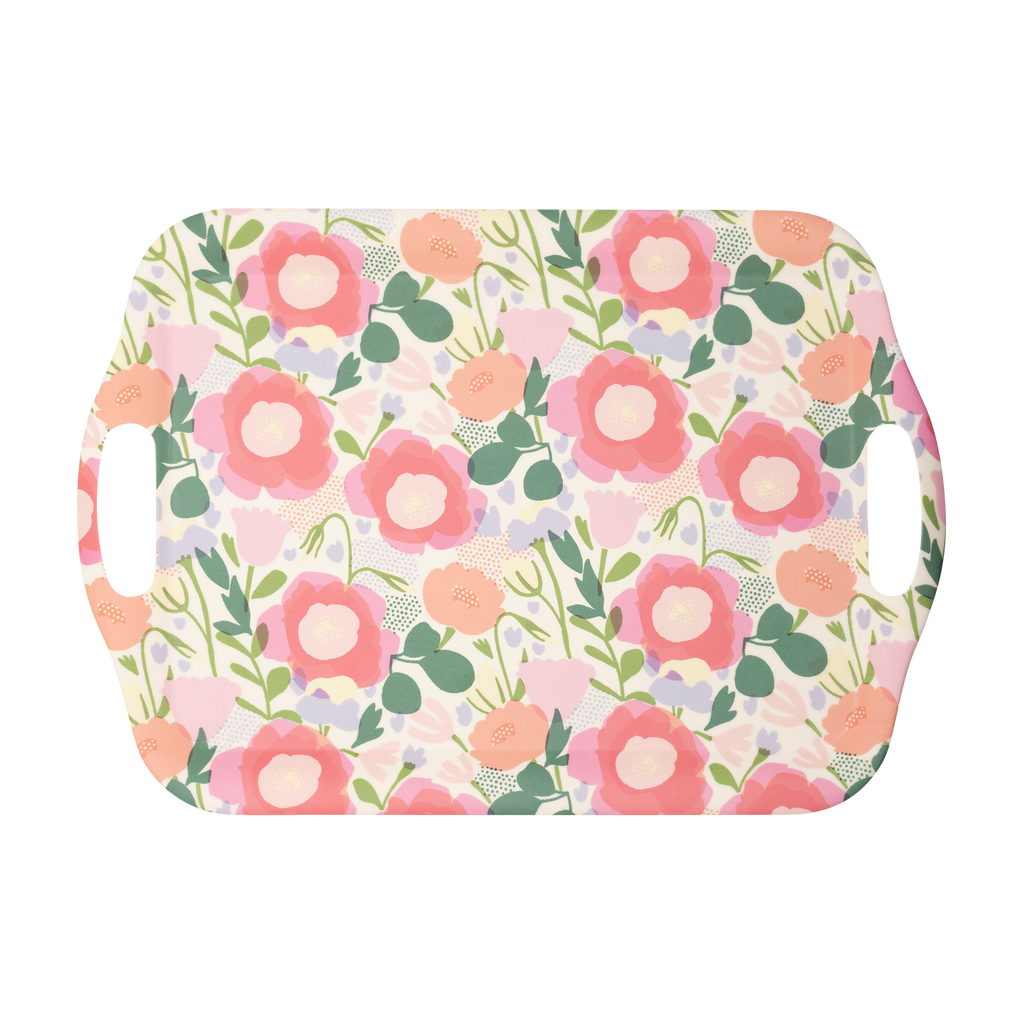 Spring Floral Serving Tray