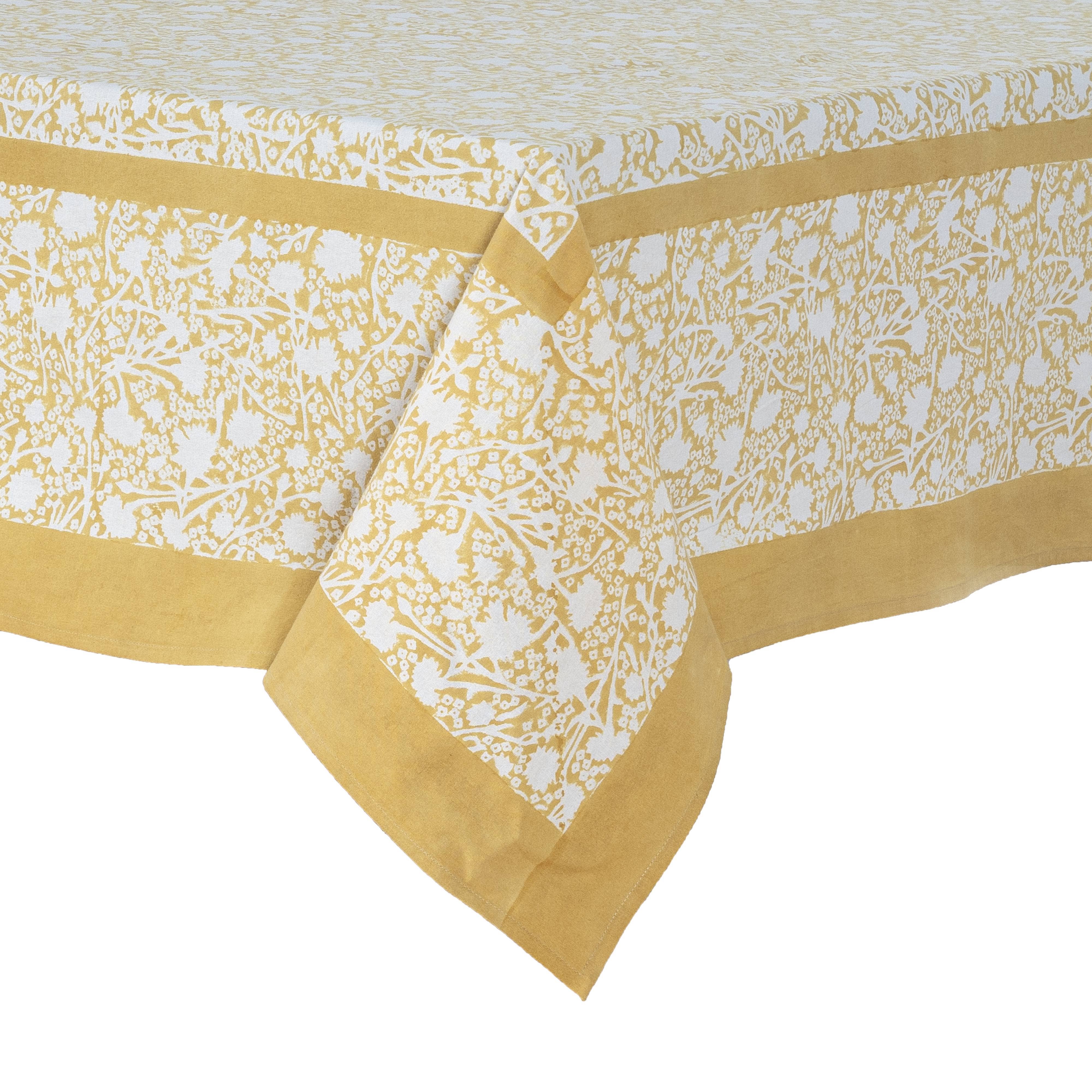 Meadows Dijon Tablecloth 106"