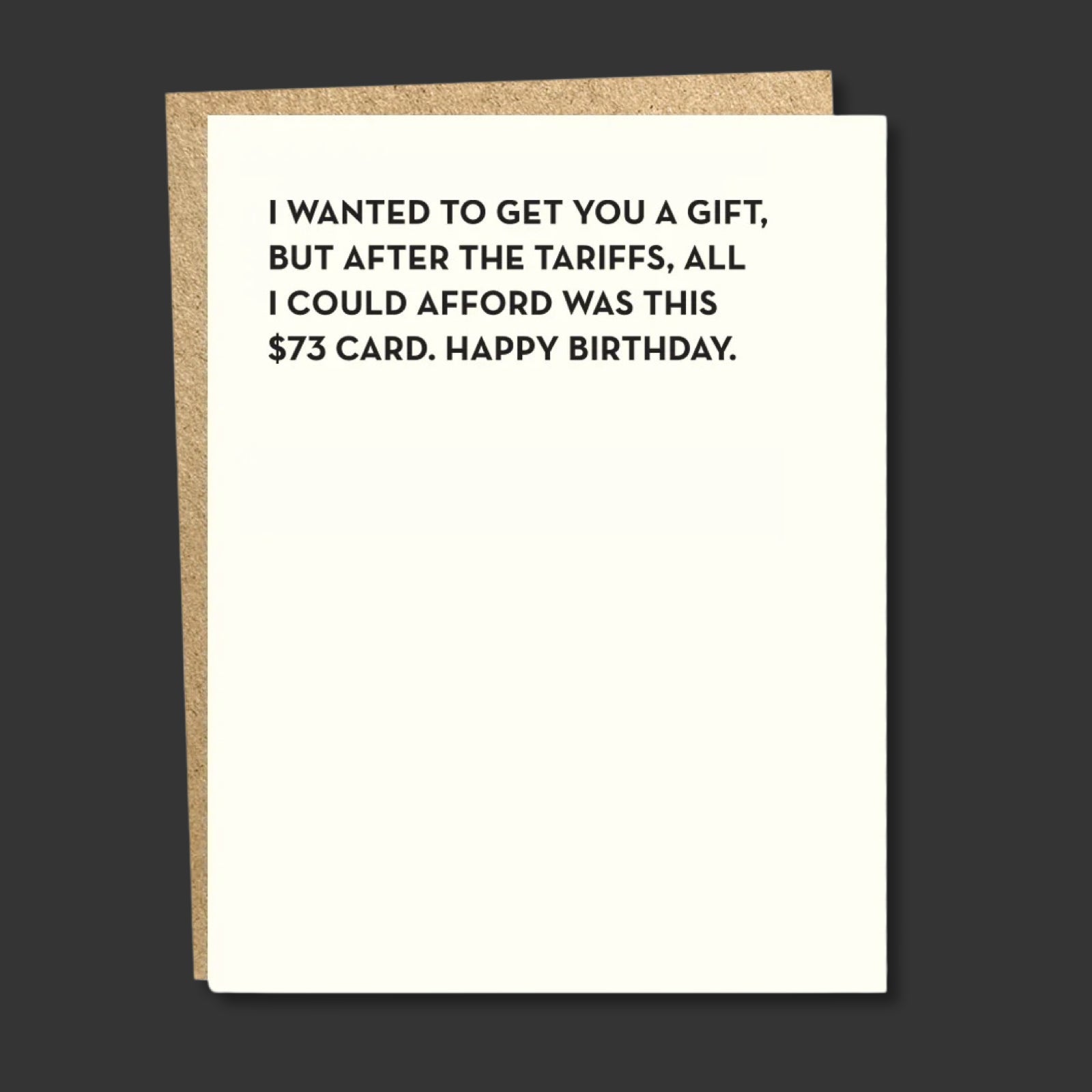 870: TARIFFS Birthday Card - bubblegum market