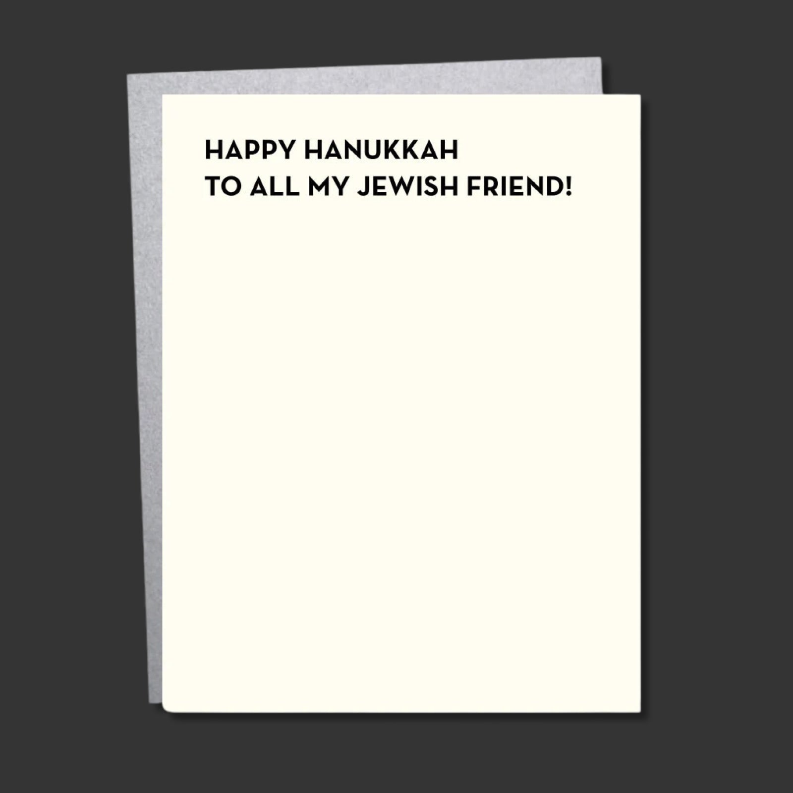 909: JEWISH FRIEND Hanukkah Card - bubblegum market