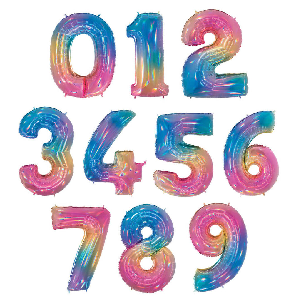 Betallic-giant-number-balloon-0-1-2-3-4-5-6-7-8-9-opal-holographic-rainbow-40-inches-foil-mylar