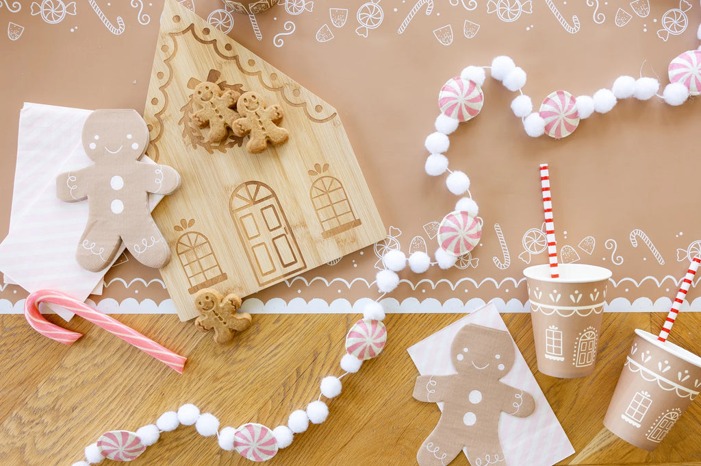 Gingerbread House Paper Party Cups With Handles