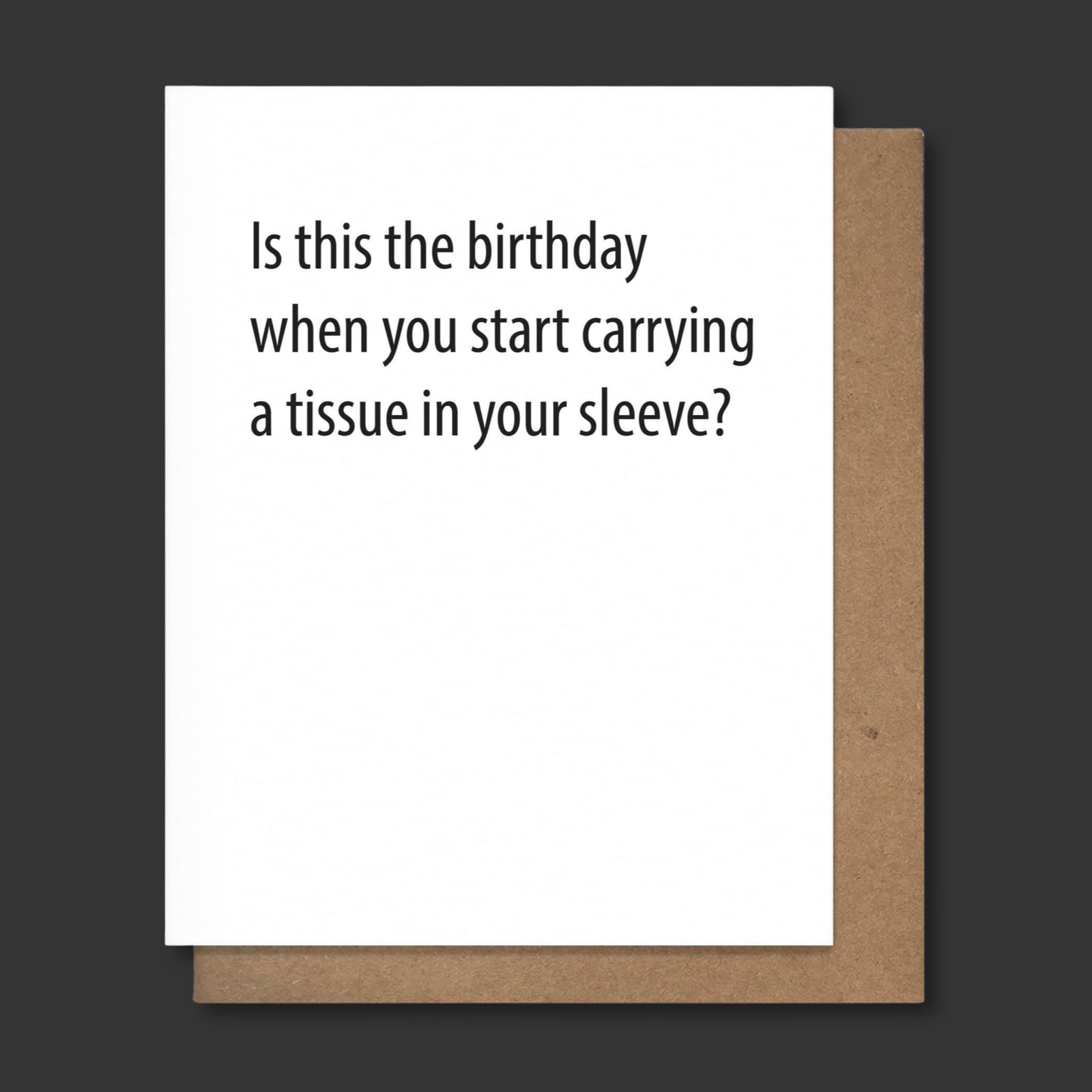 SLEEVE TISSUE Letterpress Birthday Card