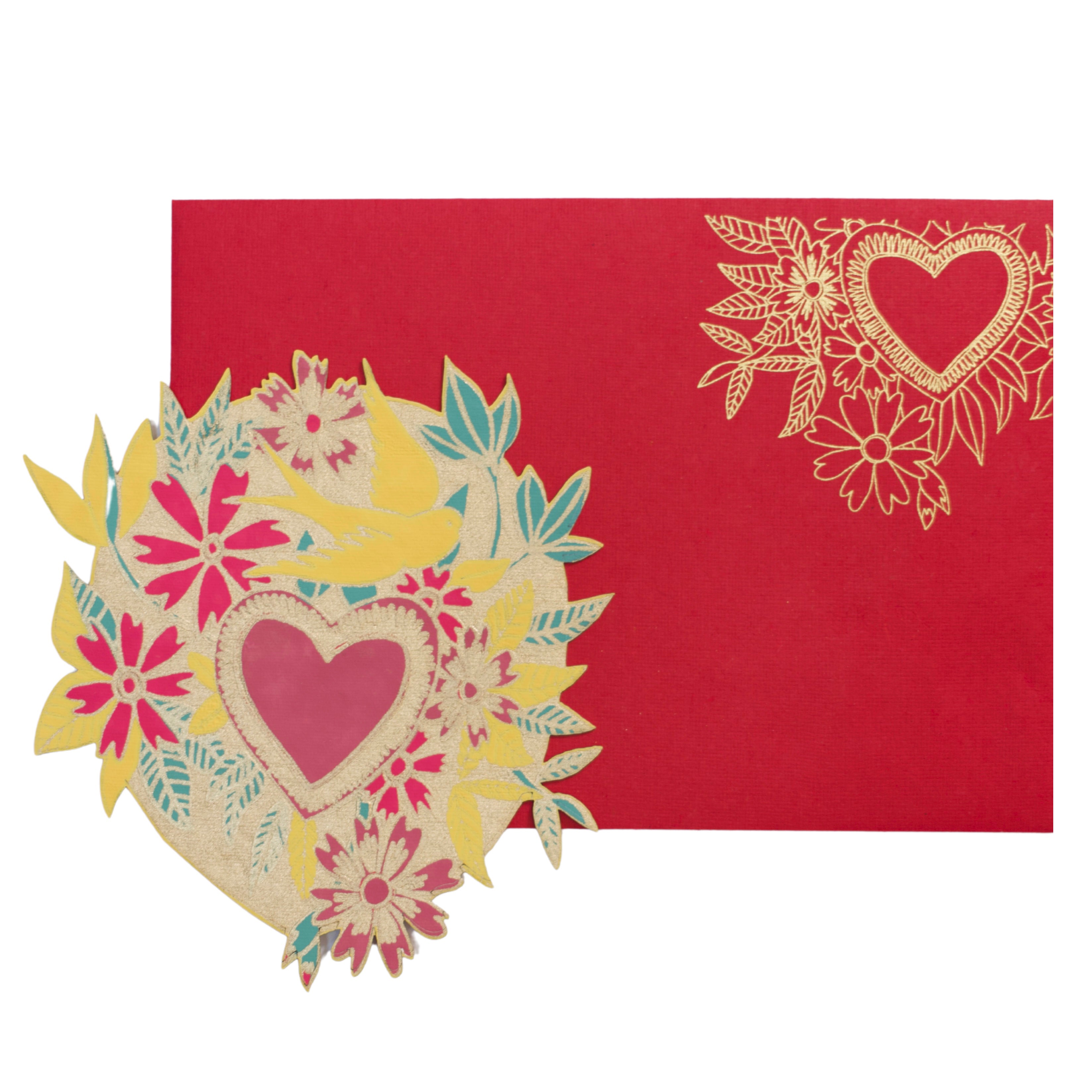 Floral Heart Greeting Card
