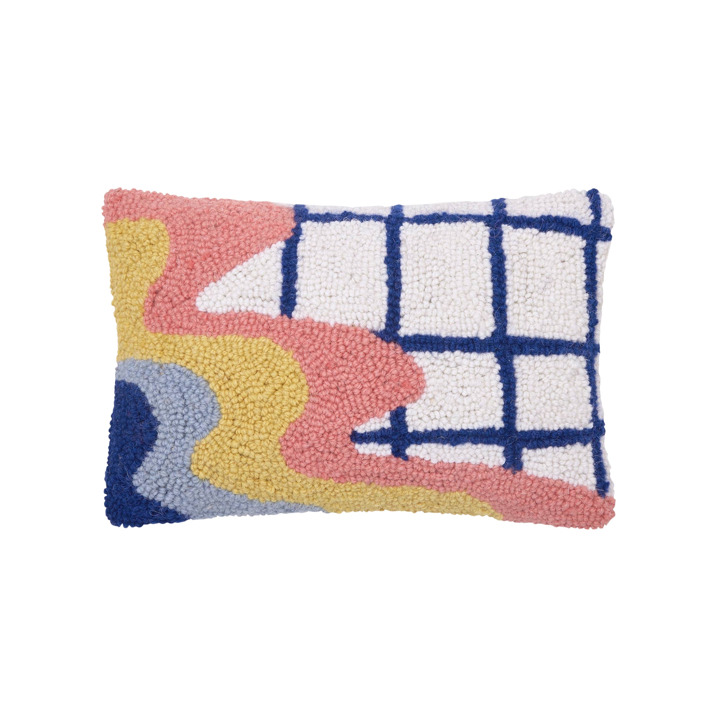 Wave Check Hook Pillow