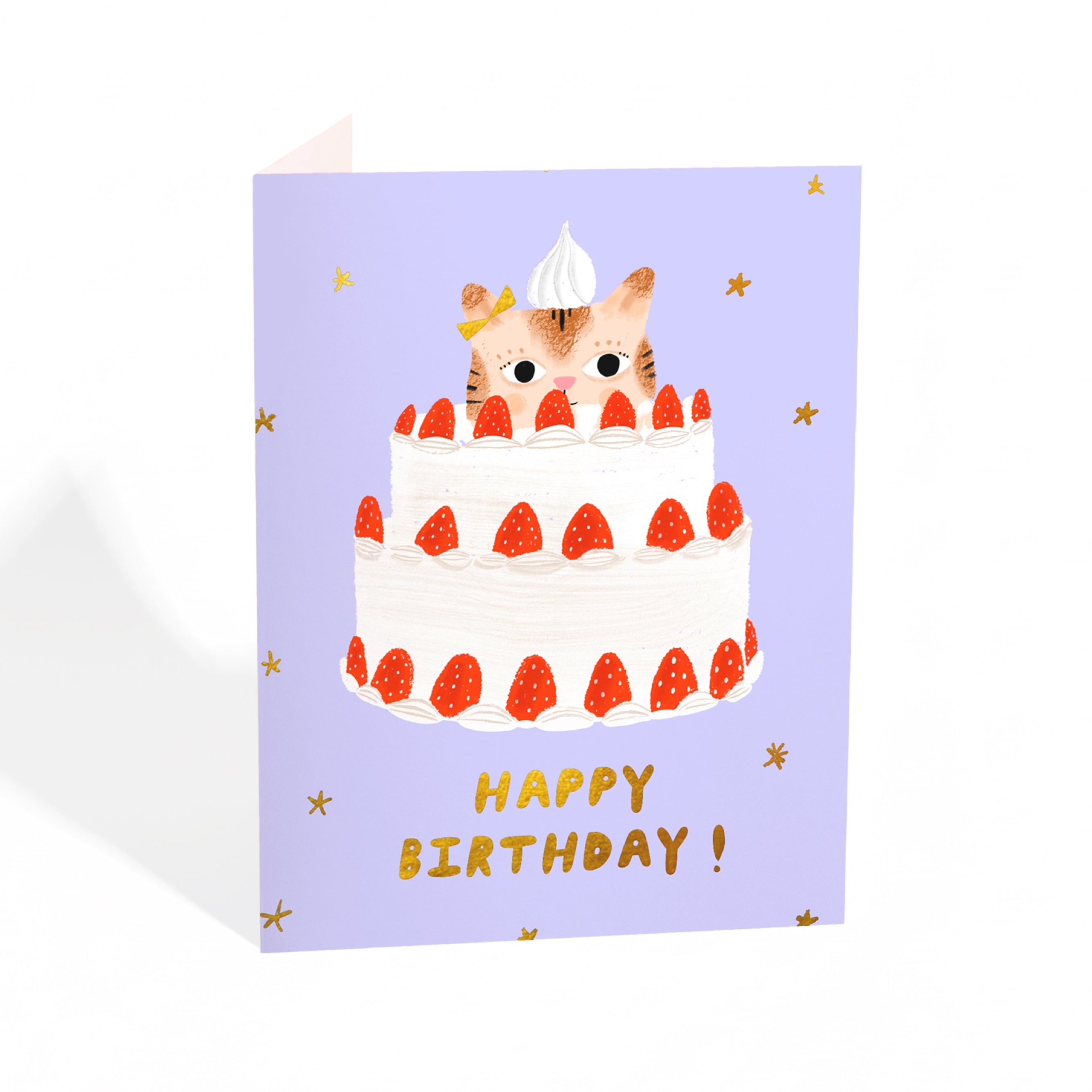 KITTY CAKE Birthday Greeting Card
