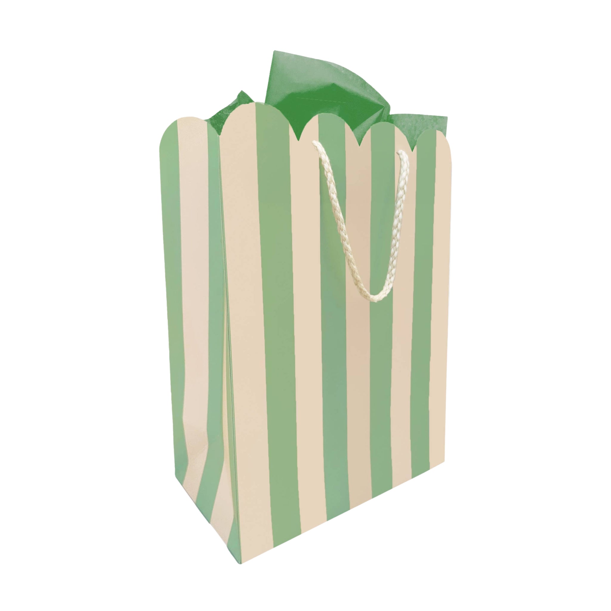 Mint Scallop Medium Gift Bag