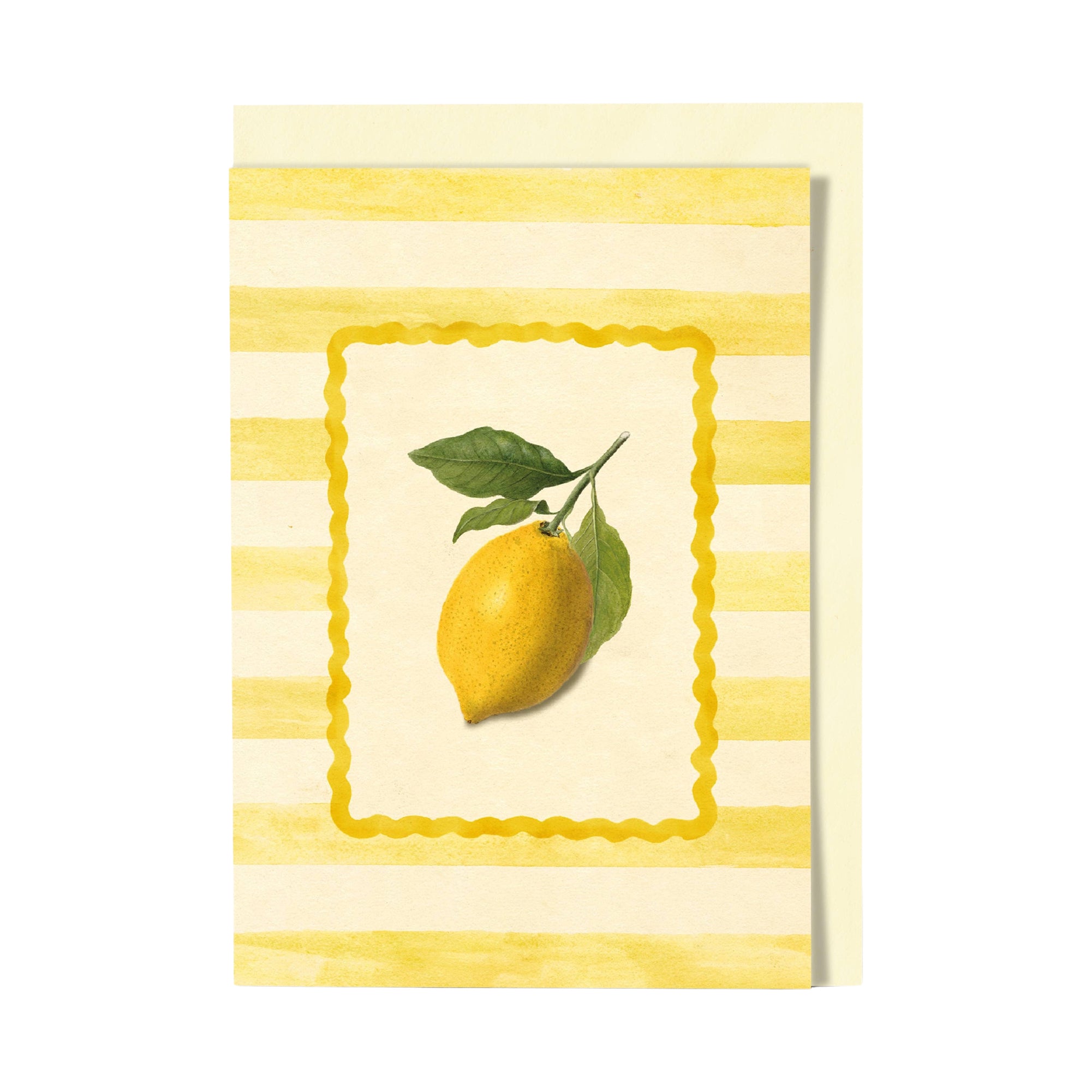 Lemon Stripe Greeting Card