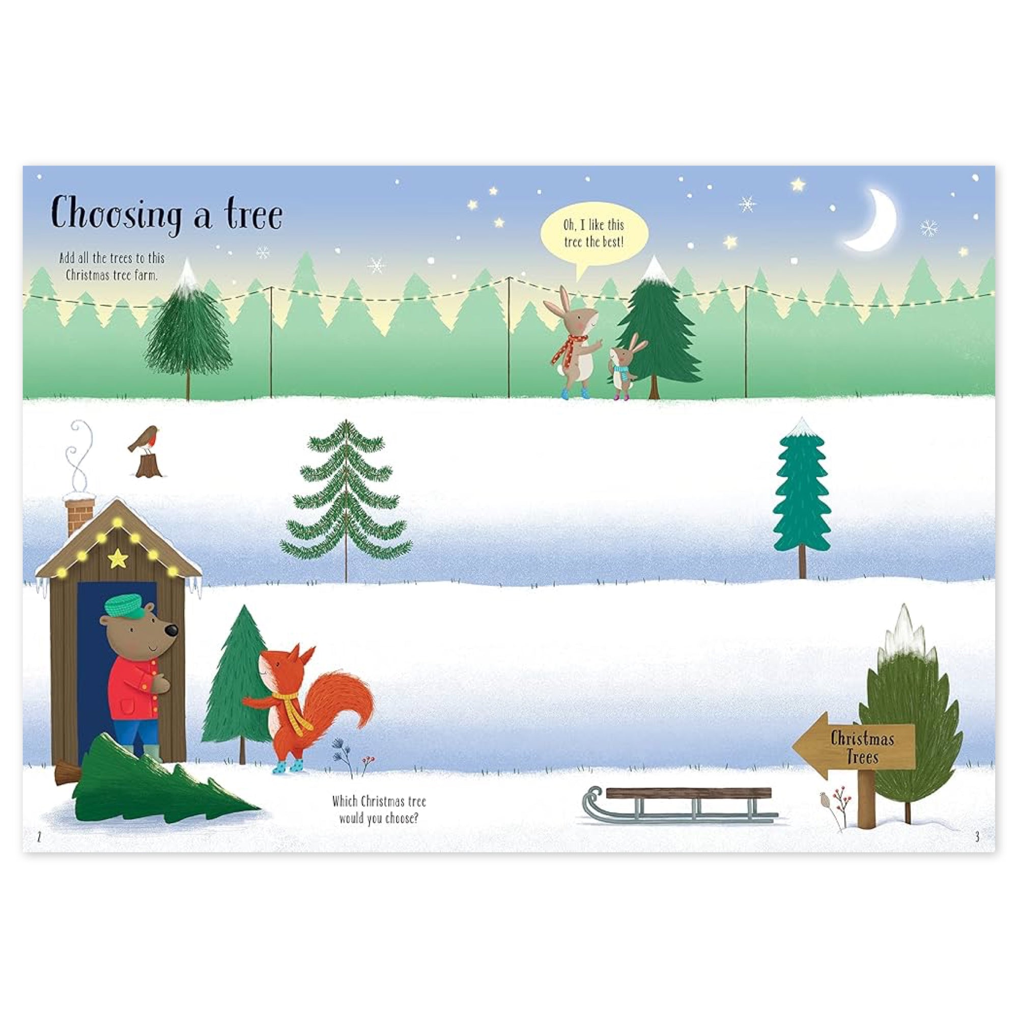 Sparkly Christmas Trees Sticker Book